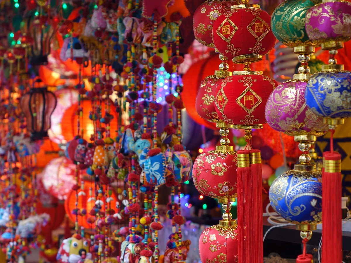 Chinesische Lampions - Mond fest